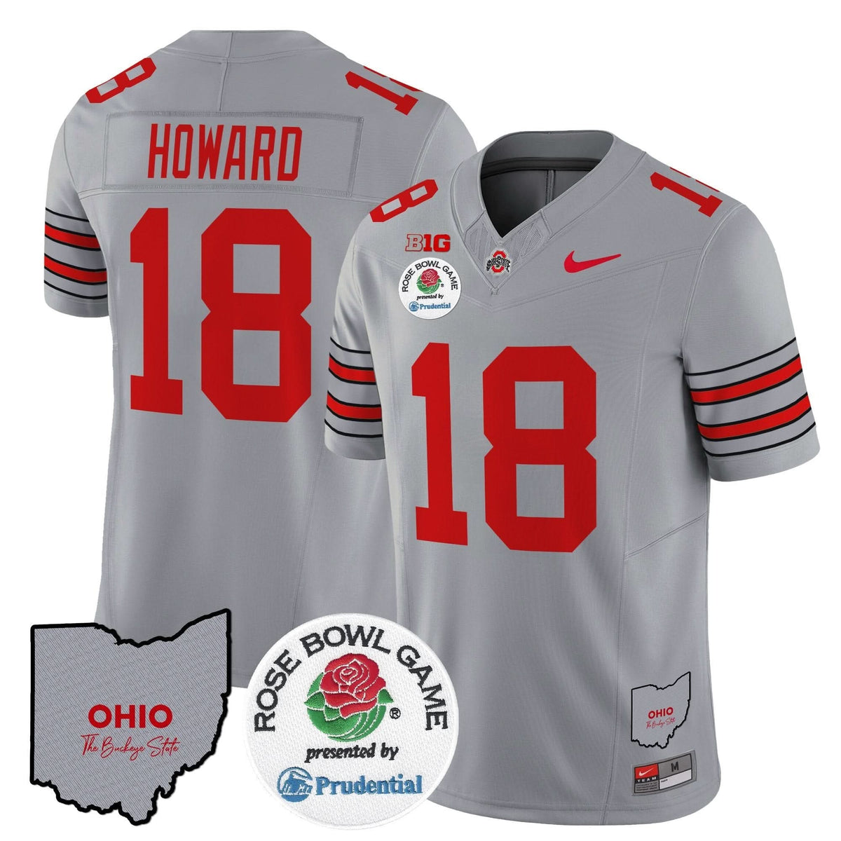 Ohio State Buckeyes 'Heritage Stripe' Rose Bowl Vapor Limited Jersey