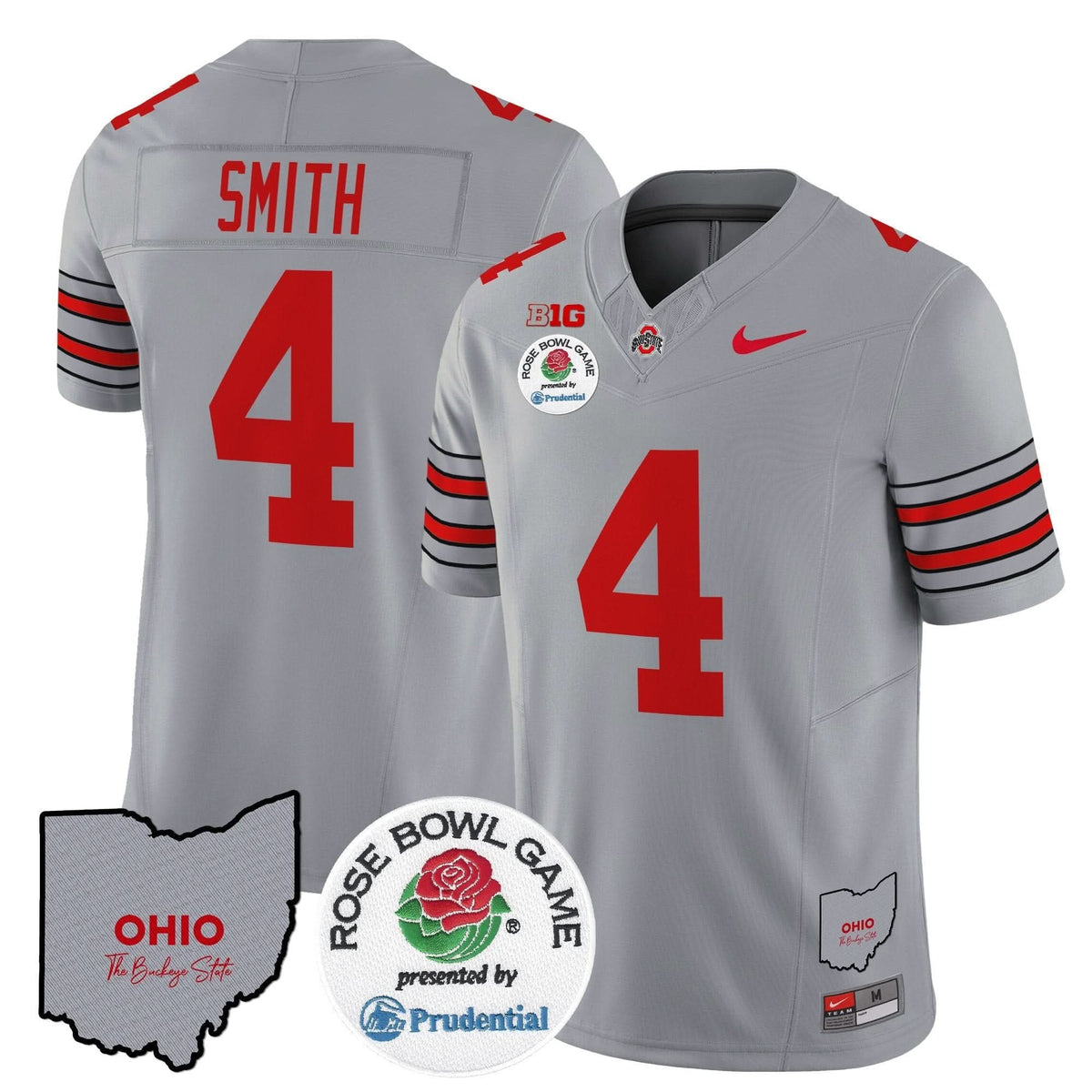 Ohio State Buckeyes 'Heritage Stripe' Rose Bowl Vapor Limited Jersey