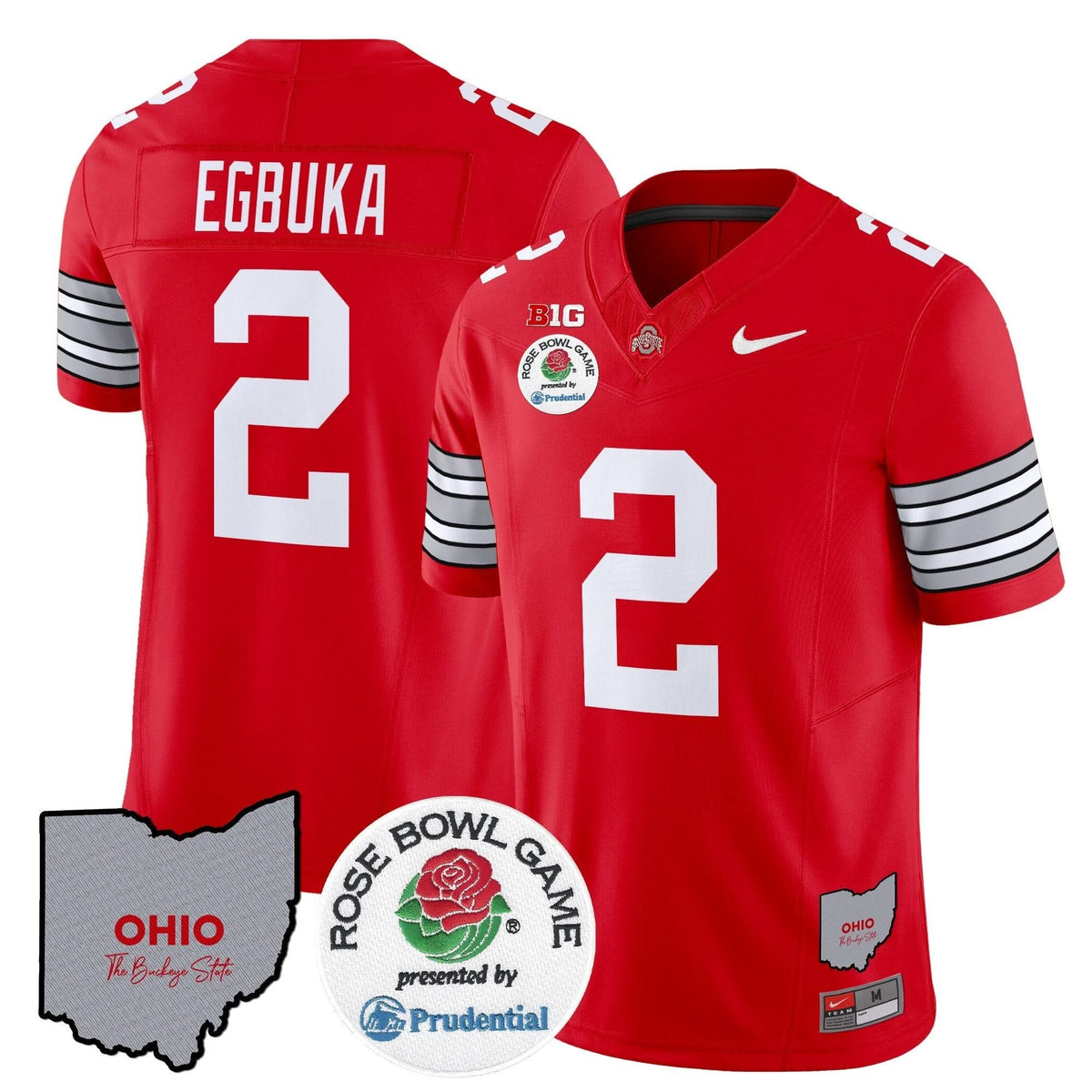 Ohio State Buckeyes 'Heritage Stripe' Rose Bowl Vapor Limited Jersey