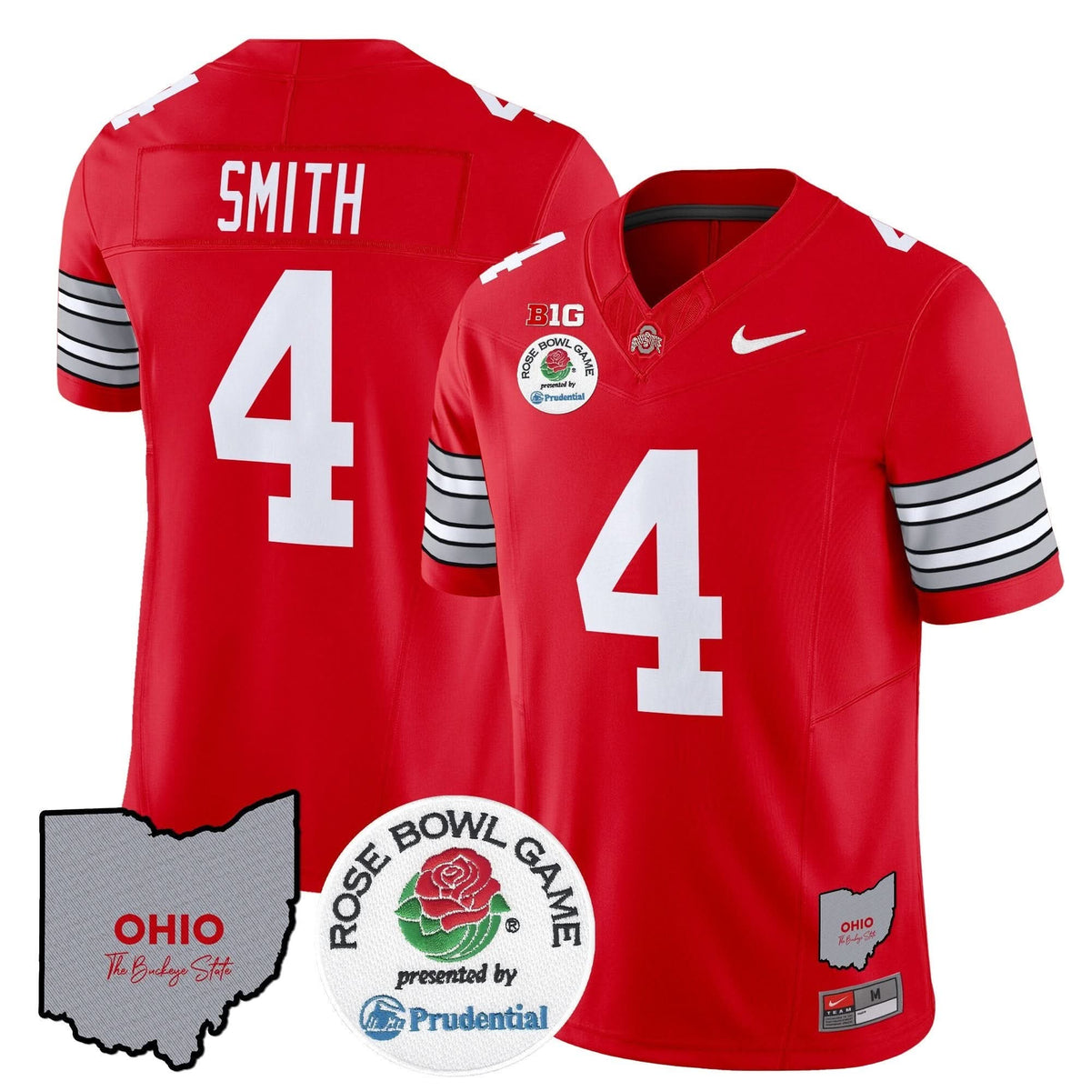 Ohio State Buckeyes 'Heritage Stripe' Rose Bowl Vapor Limited Jersey
