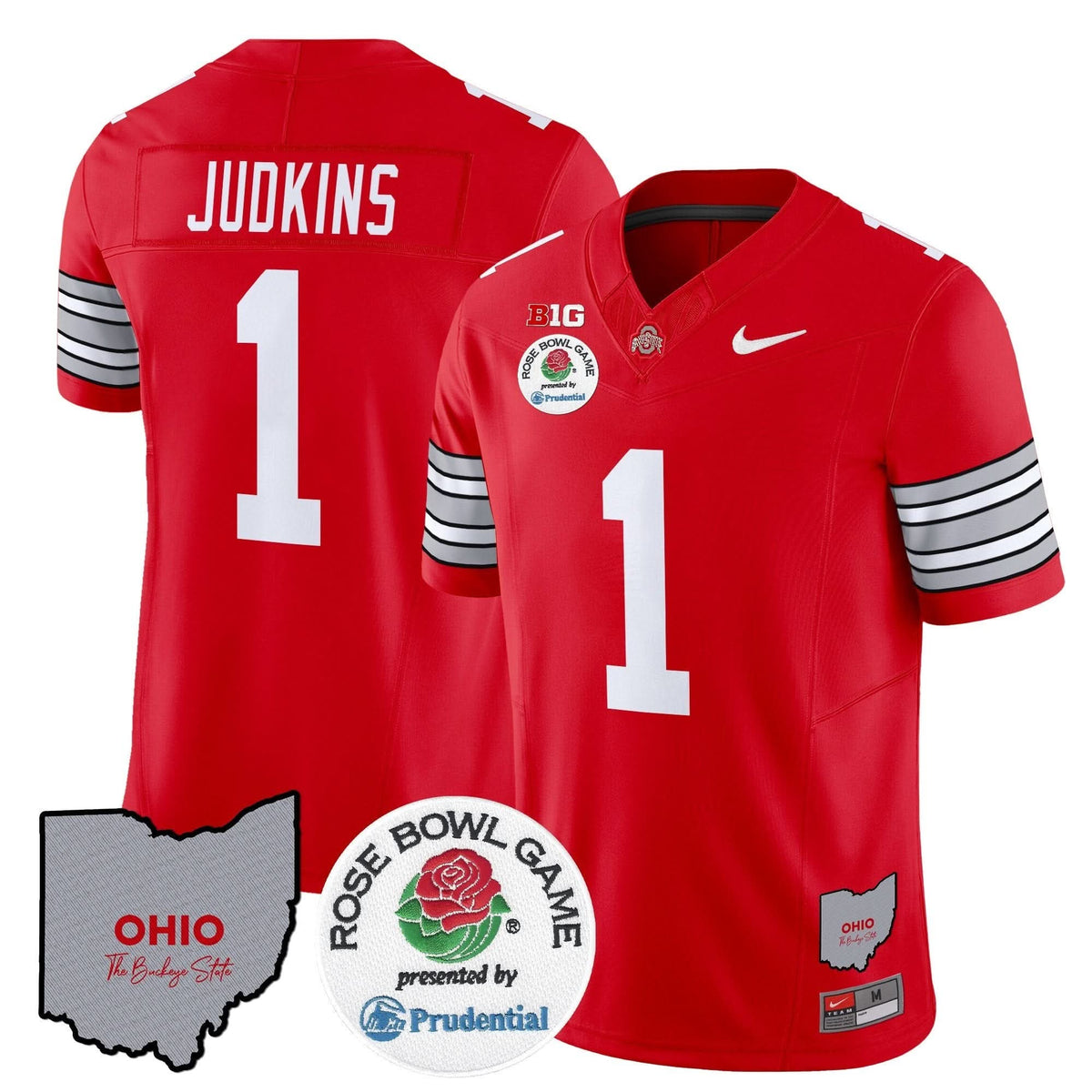 Ohio State Buckeyes 'Heritage Stripe' Rose Bowl Vapor Limited Jersey