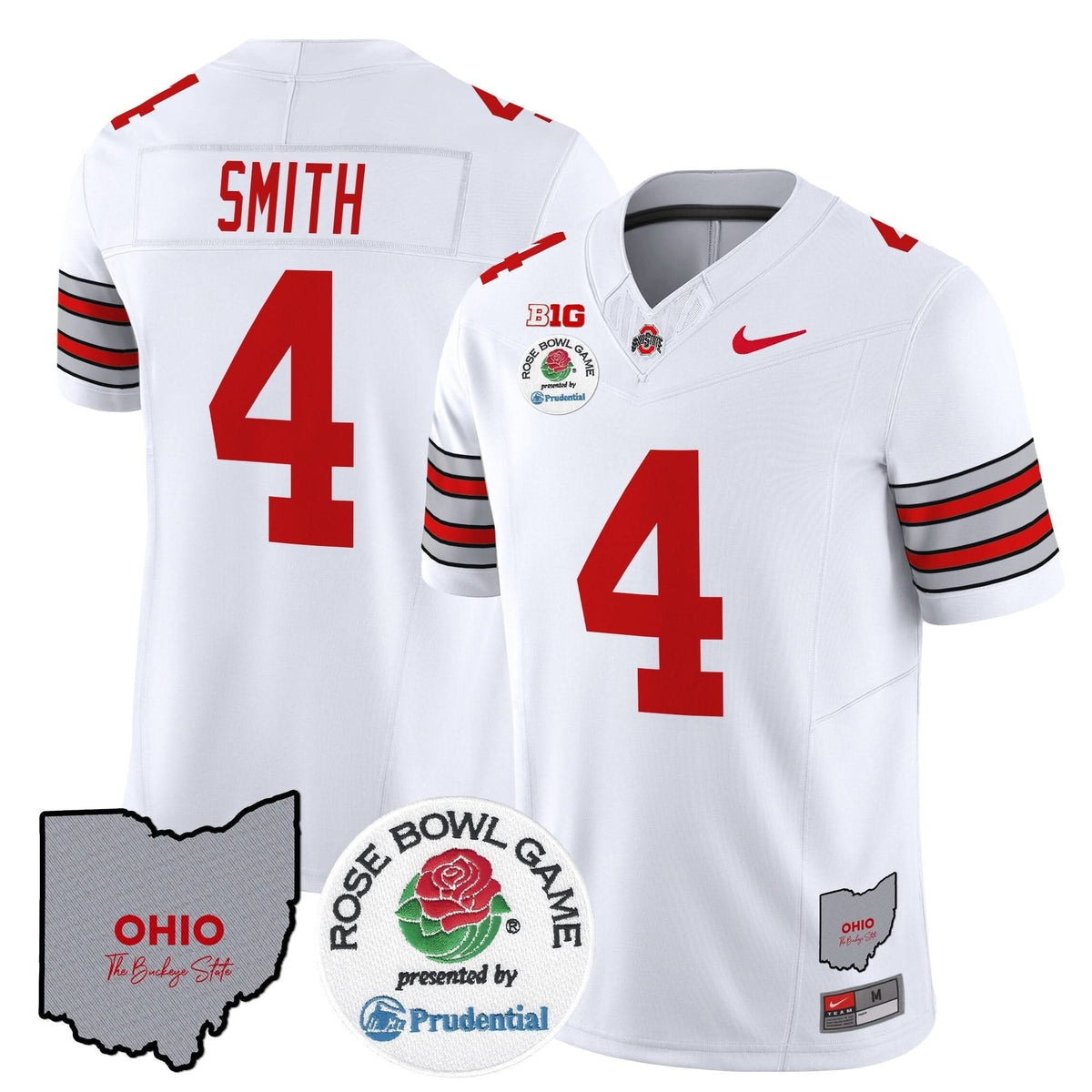 Ohio State Buckeyes 'Heritage Stripe' Rose Bowl Vapor Limited Jersey