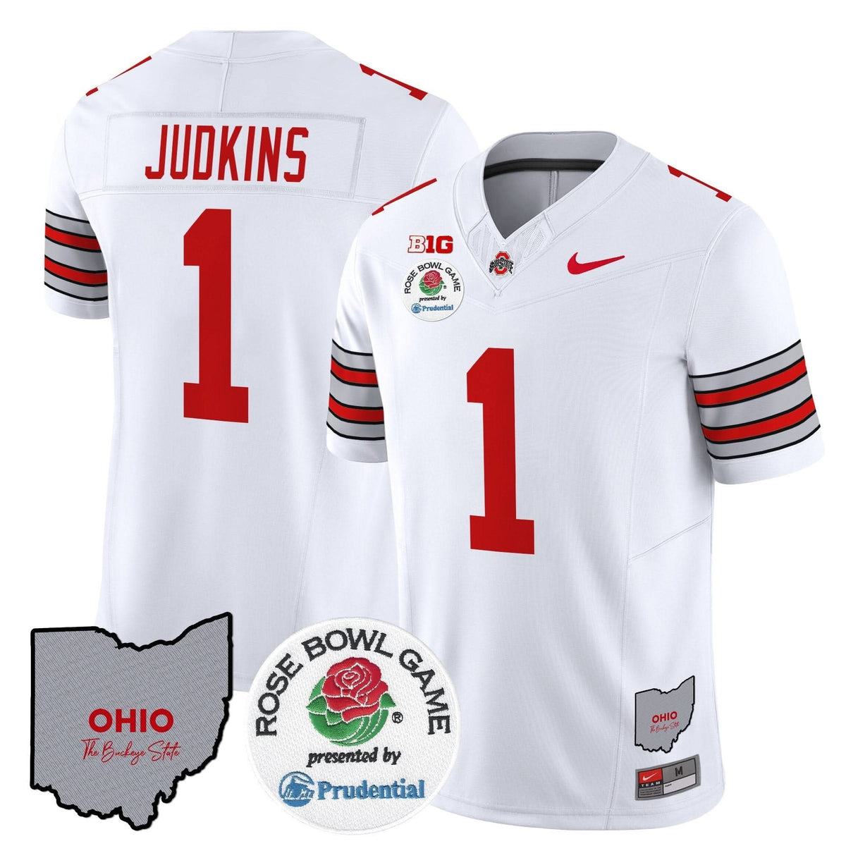 Ohio State Buckeyes 'Heritage Stripe' Rose Bowl Vapor Limited Jersey