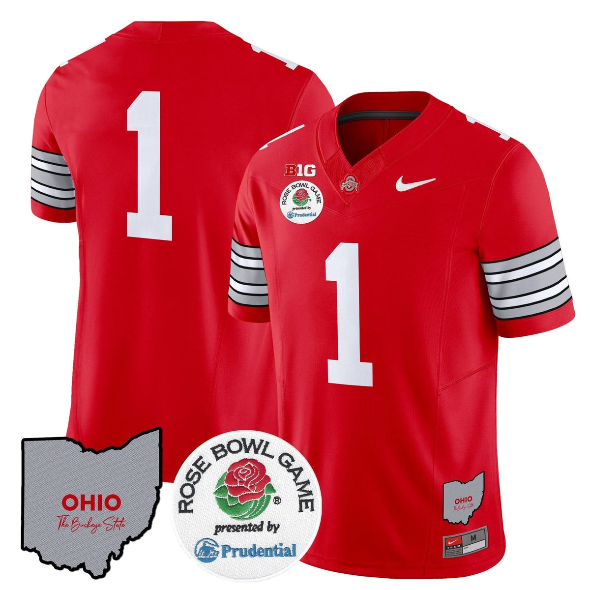 Ohio State Buckeyes 'Heritage Stripe' Rose Bowl Vapor Limited Jersey
