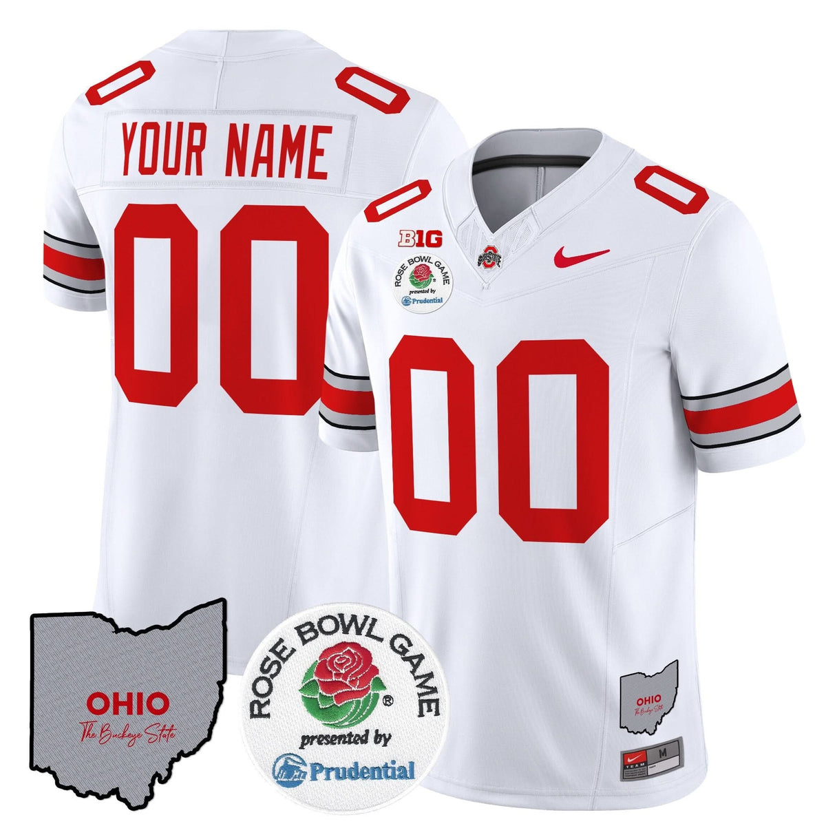 Ohio State Buckeyes Rose Bowl Vapor Limited Custom Jersey V2