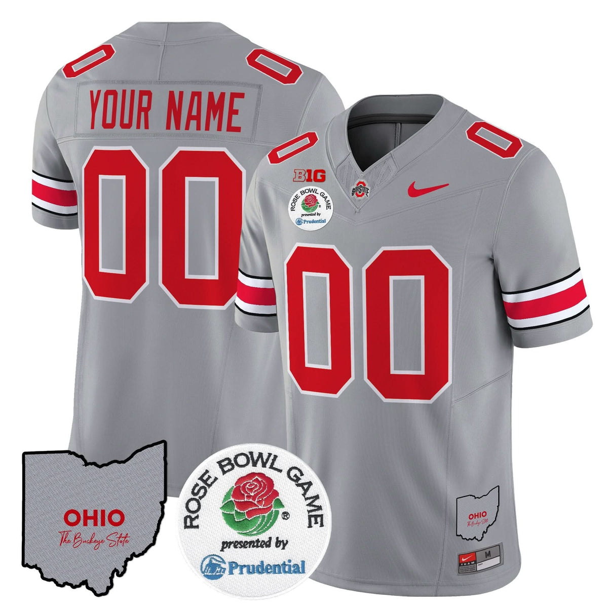 Ohio State Buckeyes Rose Bowl Vapor Limited Custom Jersey V2