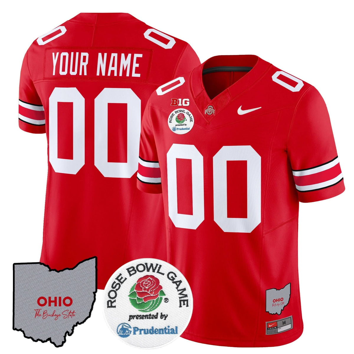 Ohio State Buckeyes Rose Bowl Vapor Limited Custom Jersey V2