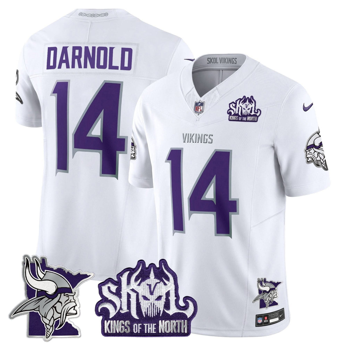 Minnesota Vikings Kings Of The North Patch Vapor Limited Jersey V3-Cuztomshoes