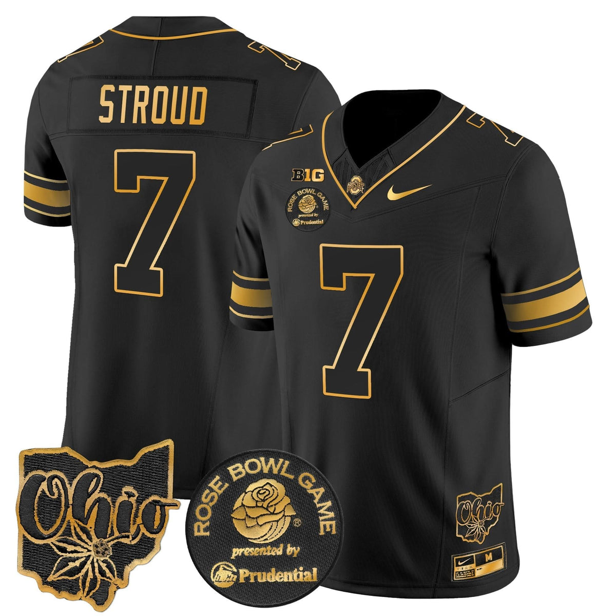 Ohio State Buckeyes Rose Bowl Gold Vapor Limited Jersey