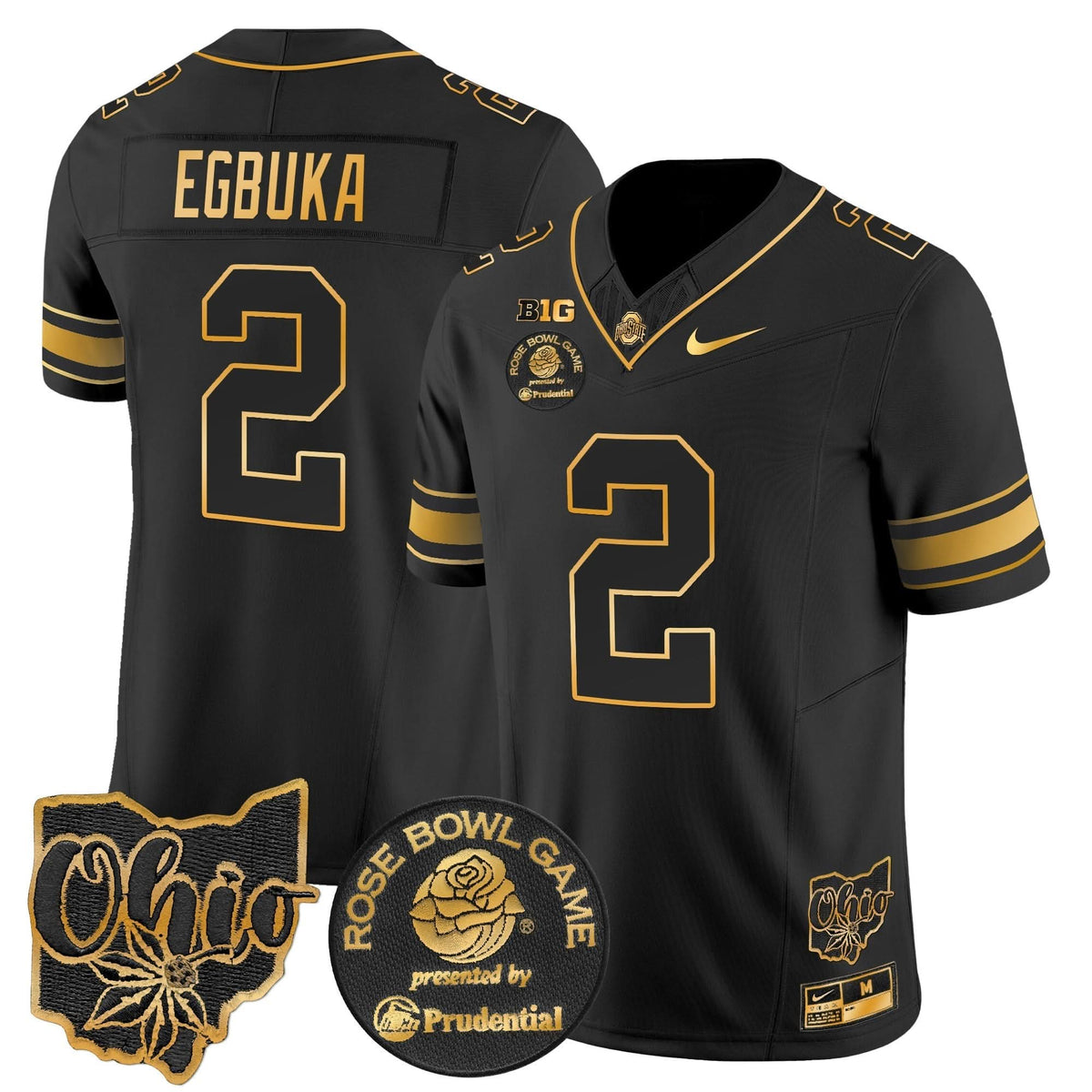 Ohio State Buckeyes Rose Bowl Gold Vapor Limited Jersey