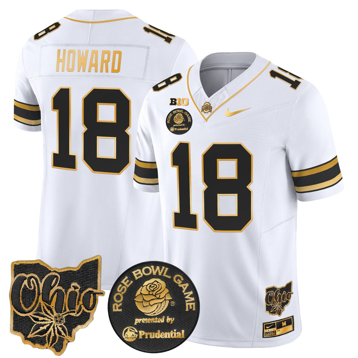 Ohio State Buckeyes Rose Bowl Gold Vapor Limited Jersey