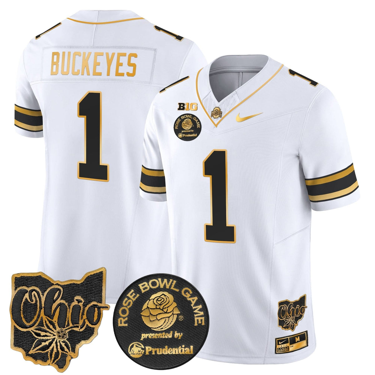 Ohio State Buckeyes Rose Bowl Gold Vapor Limited Jersey