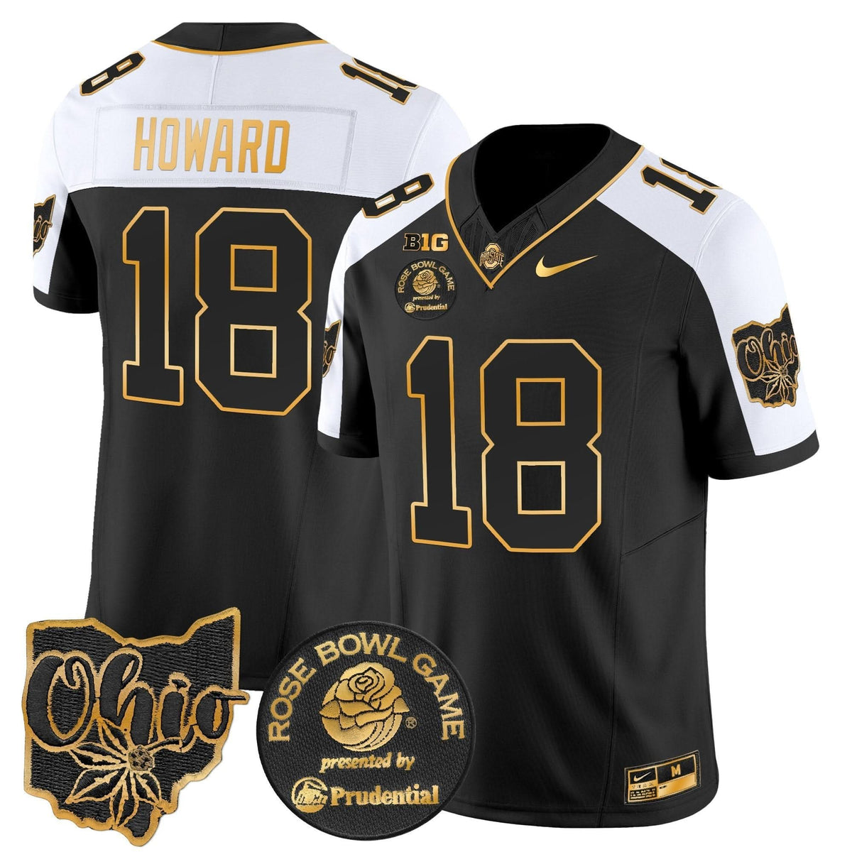 Ohio State Buckeyes Rose Bowl Gold Vapor Limited Jersey