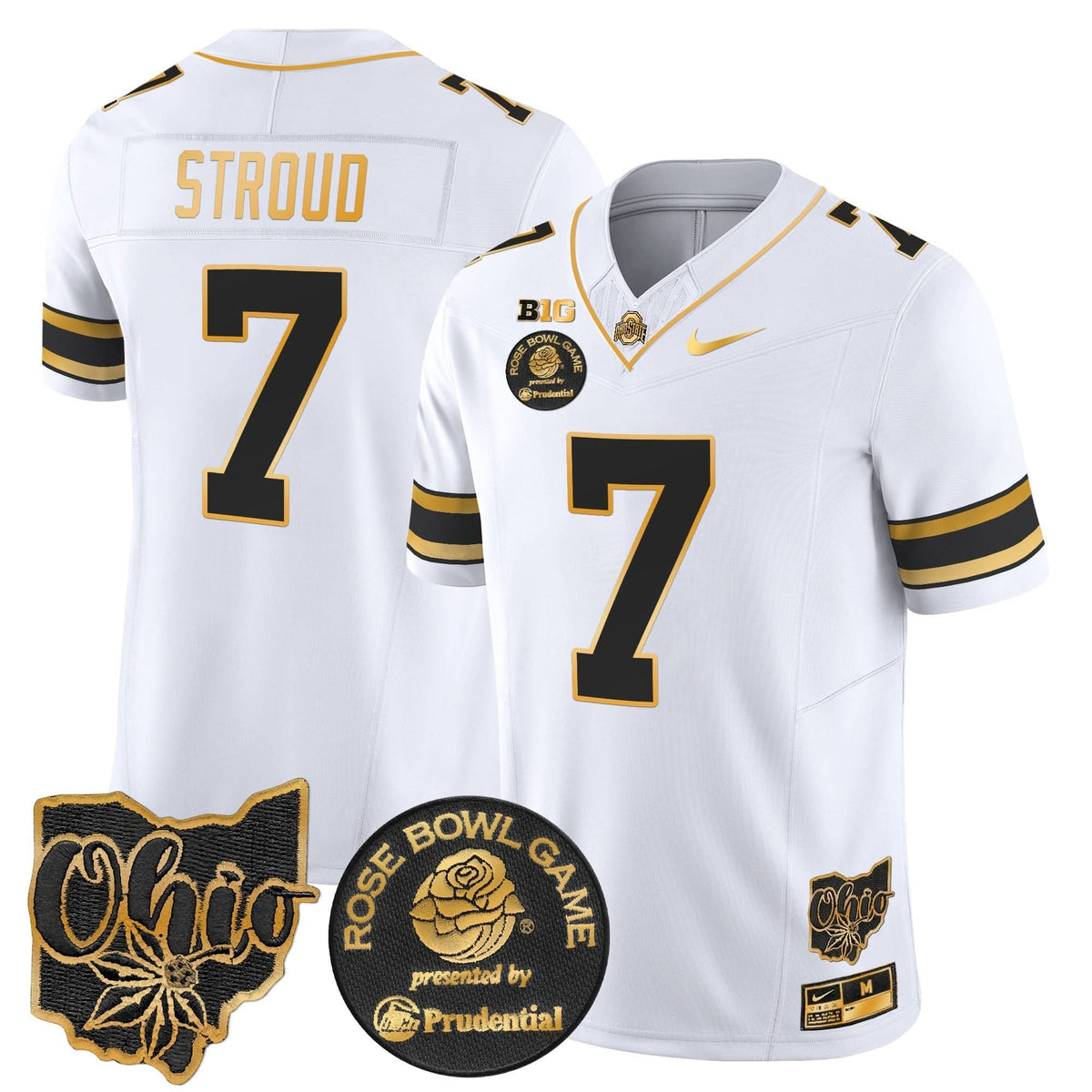 Ohio State Buckeyes Rose Bowl Gold Vapor Limited Jersey