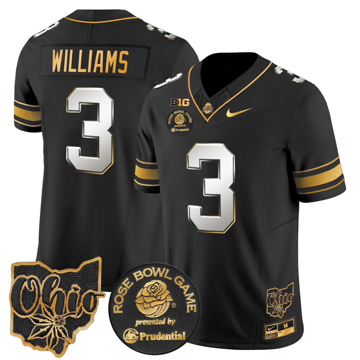 Ohio State Buckeyes Rose Bowl Gold Vapor Limited Jersey