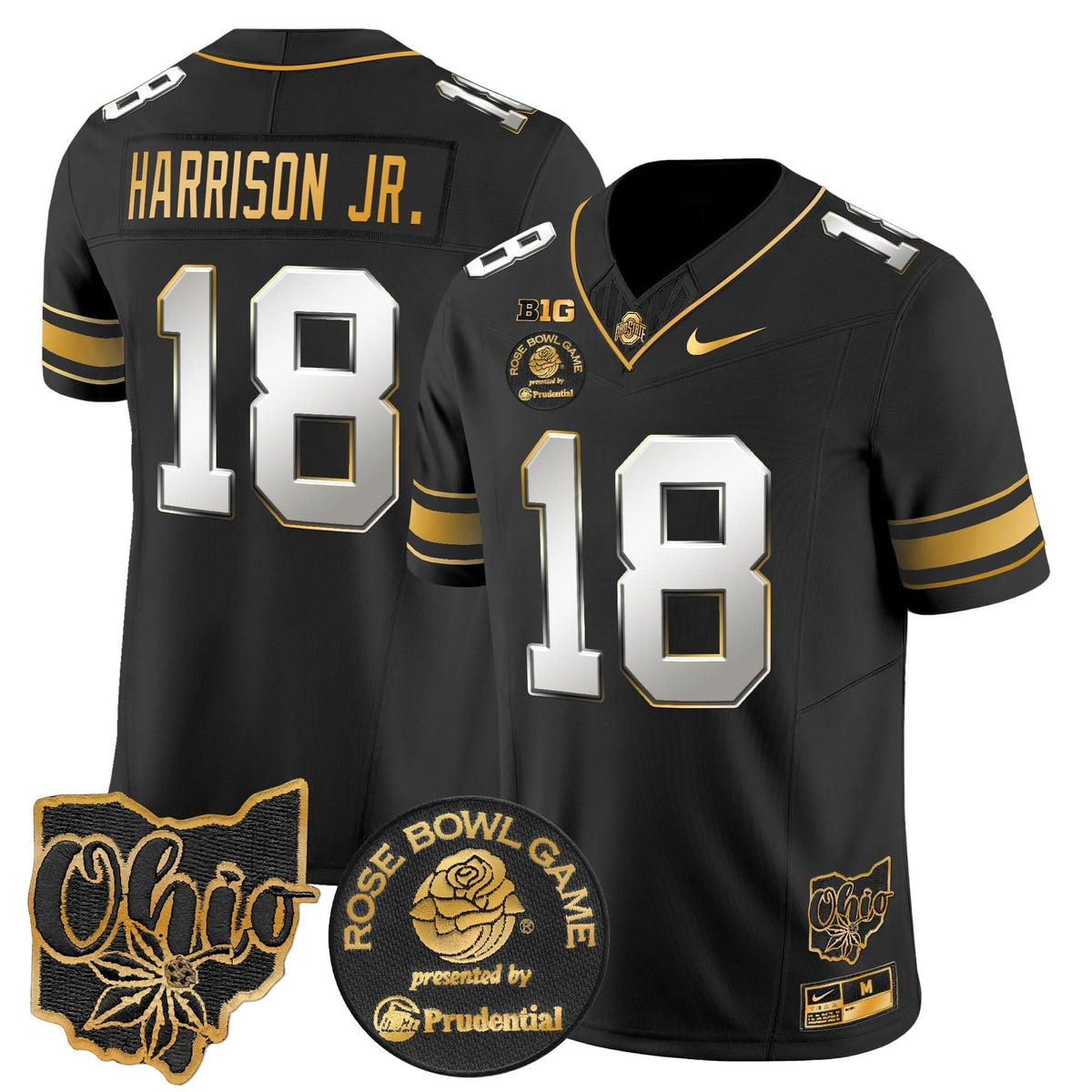 Ohio State Buckeyes Rose Bowl Gold Vapor Limited Jersey