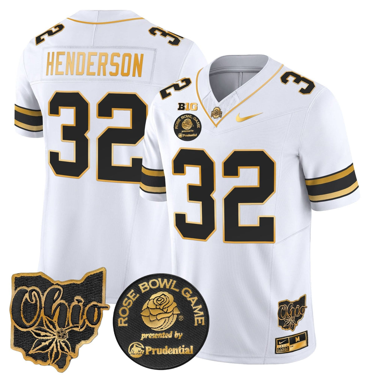 Ohio State Buckeyes Rose Bowl Gold Vapor Limited Jersey