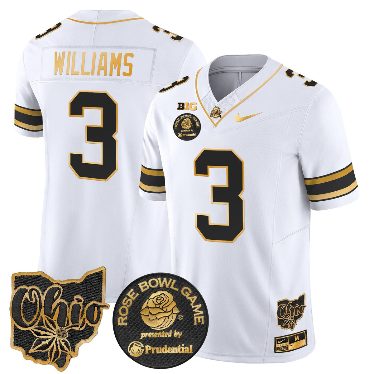 Ohio State Buckeyes Rose Bowl Gold Vapor Limited Jersey