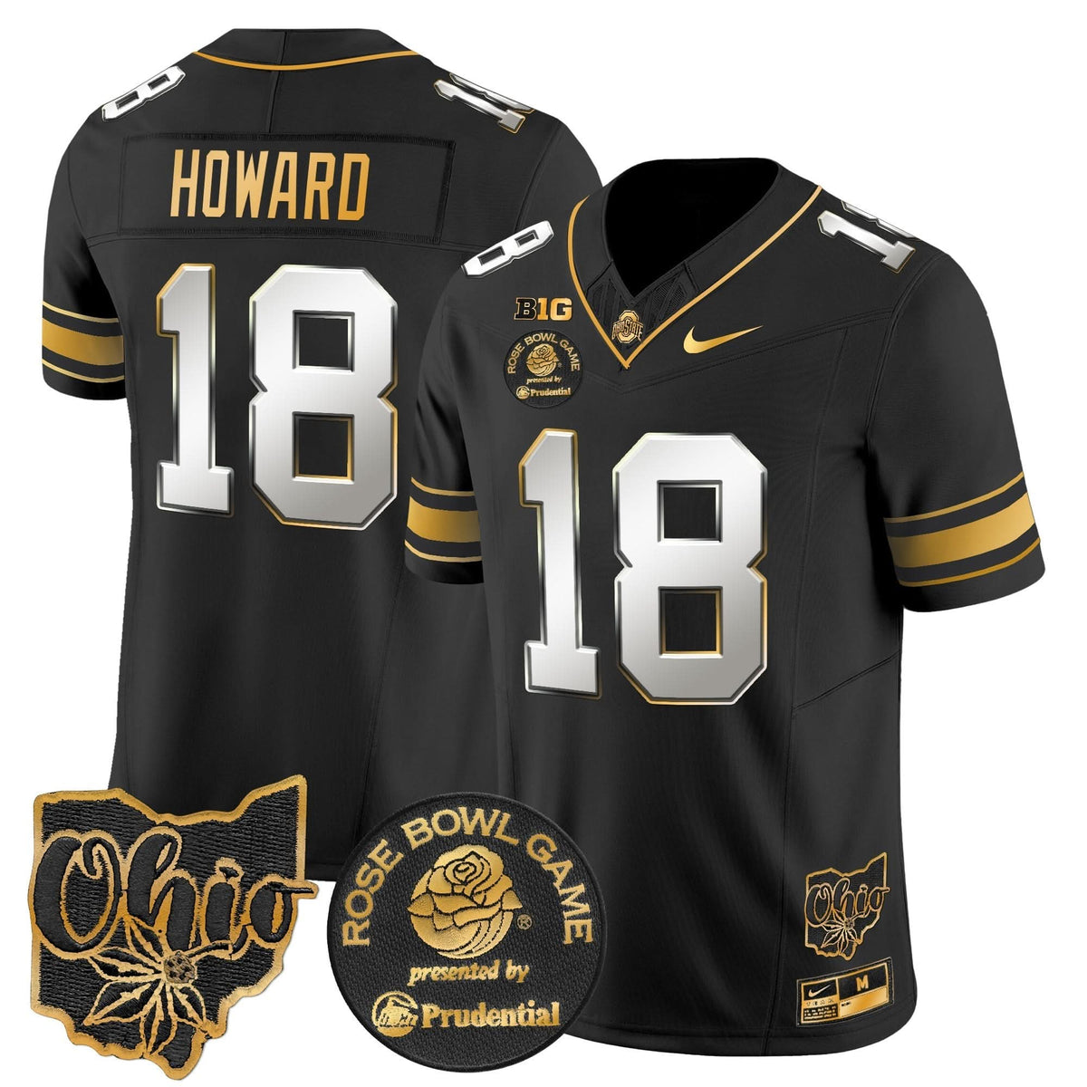 Ohio State Buckeyes Rose Bowl Gold Vapor Limited Jersey