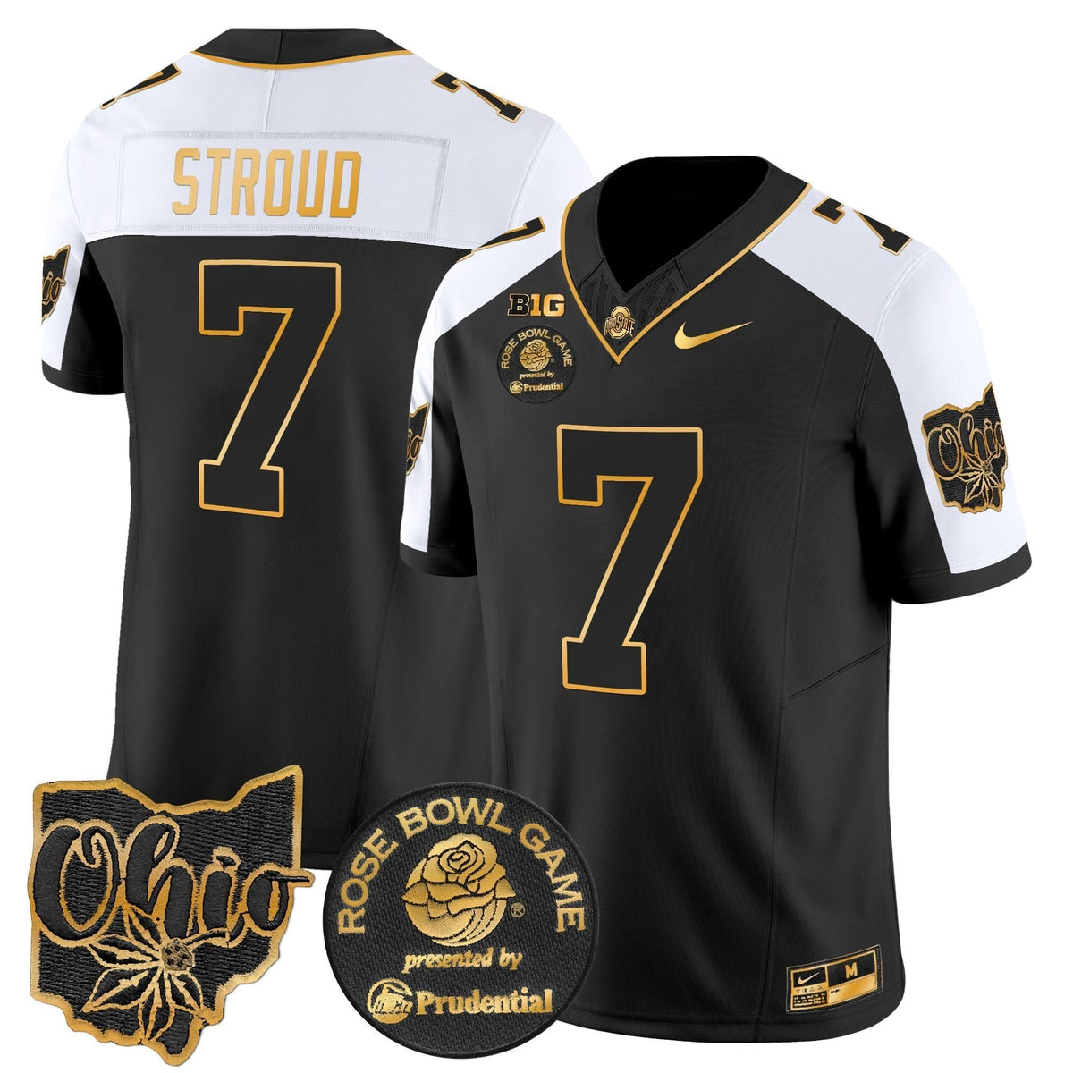 Ohio State Buckeyes Rose Bowl Gold Vapor Limited Jersey