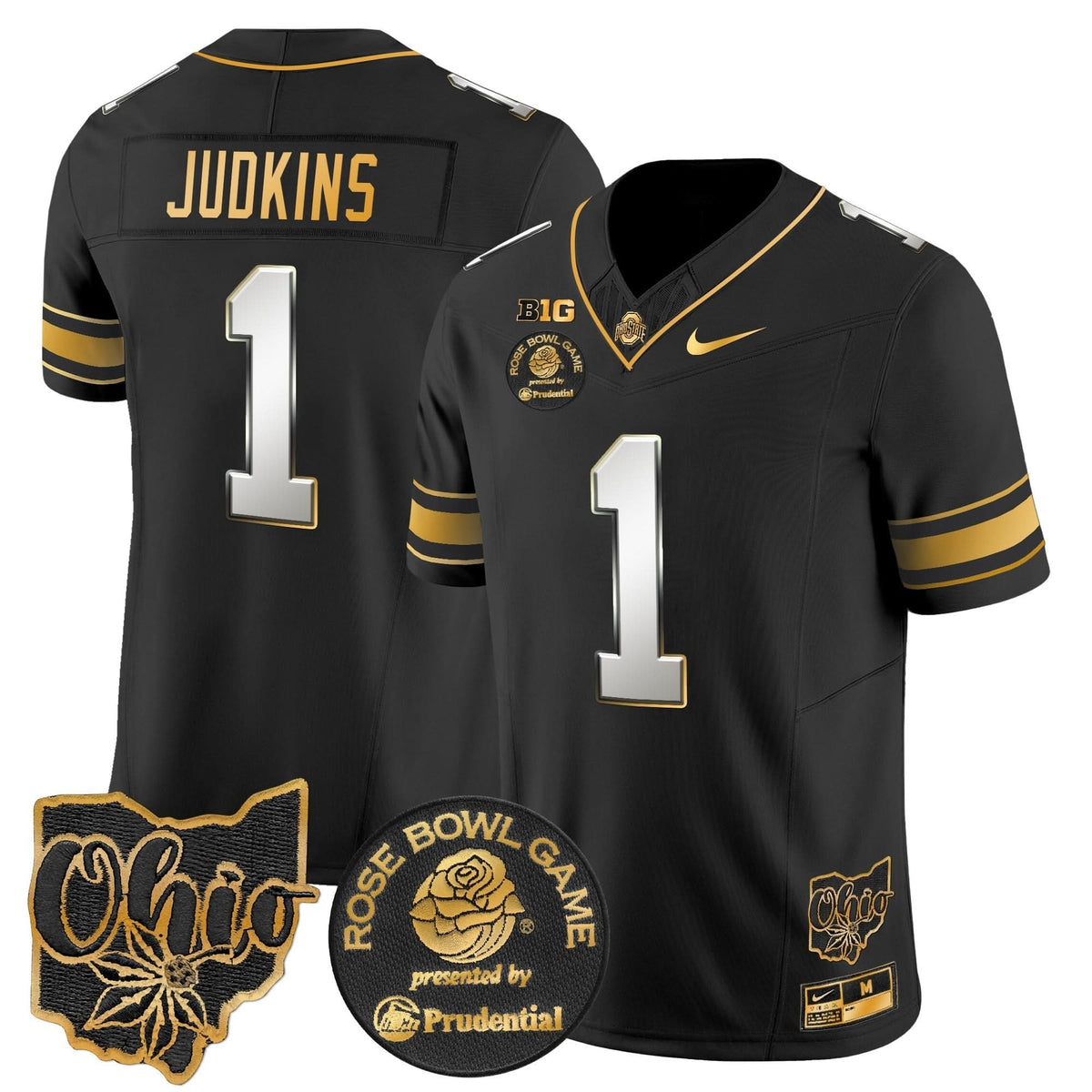 Ohio State Buckeyes Rose Bowl Gold Vapor Limited Jersey