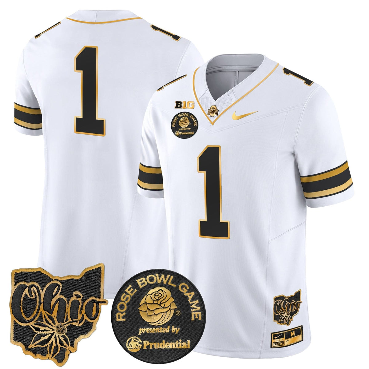 Ohio State Buckeyes Rose Bowl Gold Vapor Limited Jersey