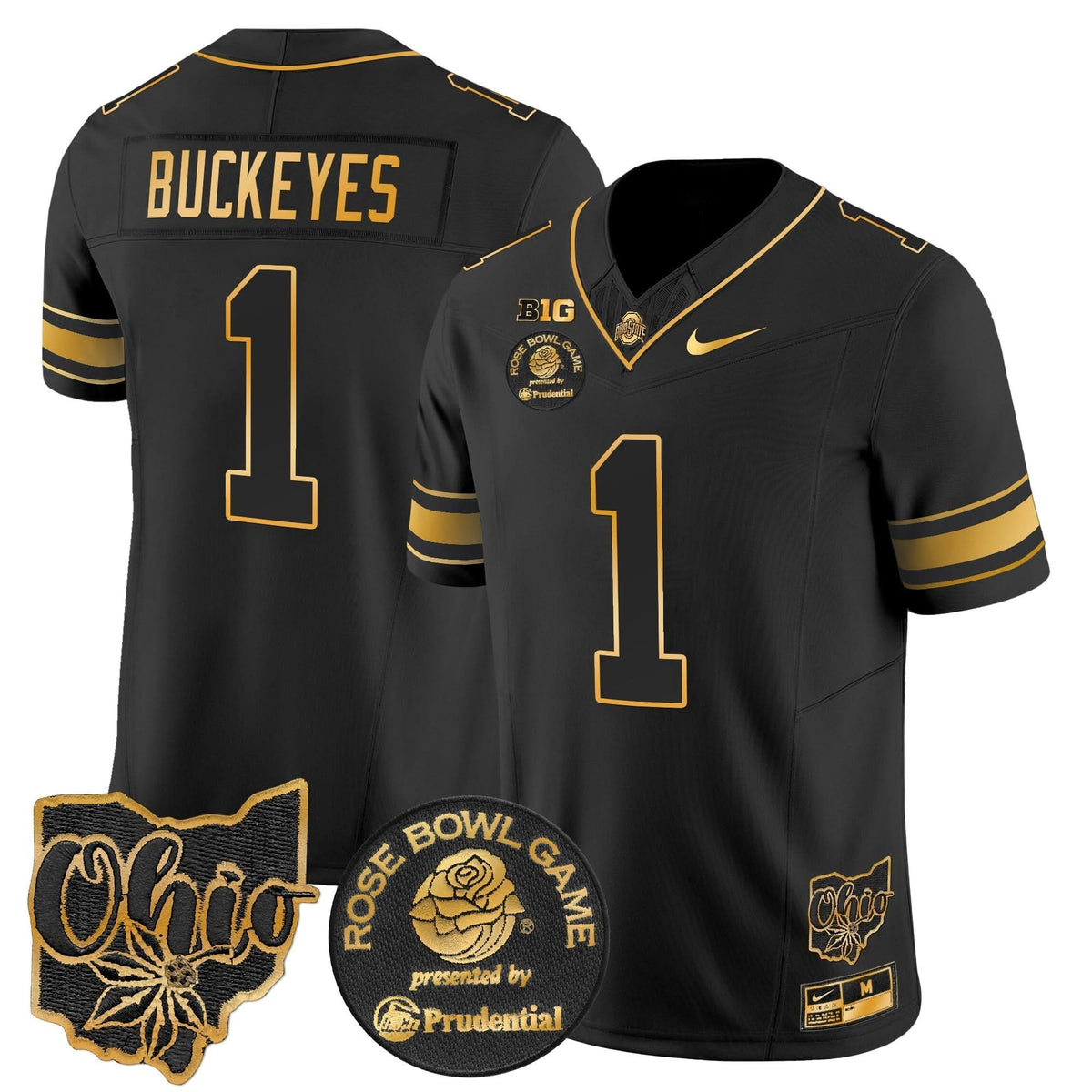 Ohio State Buckeyes Rose Bowl Gold Vapor Limited Jersey