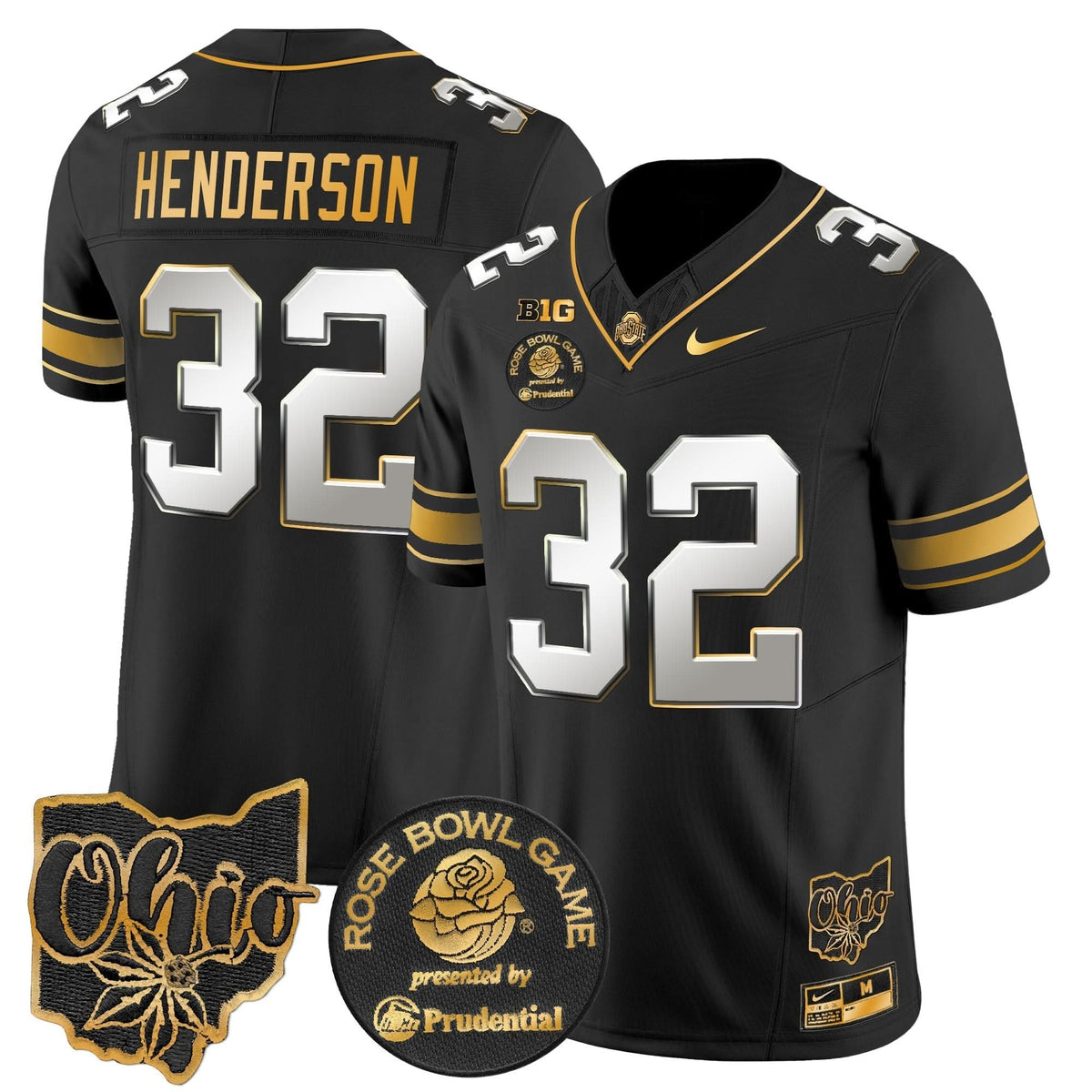 Ohio State Buckeyes Rose Bowl Gold Vapor Limited Jersey