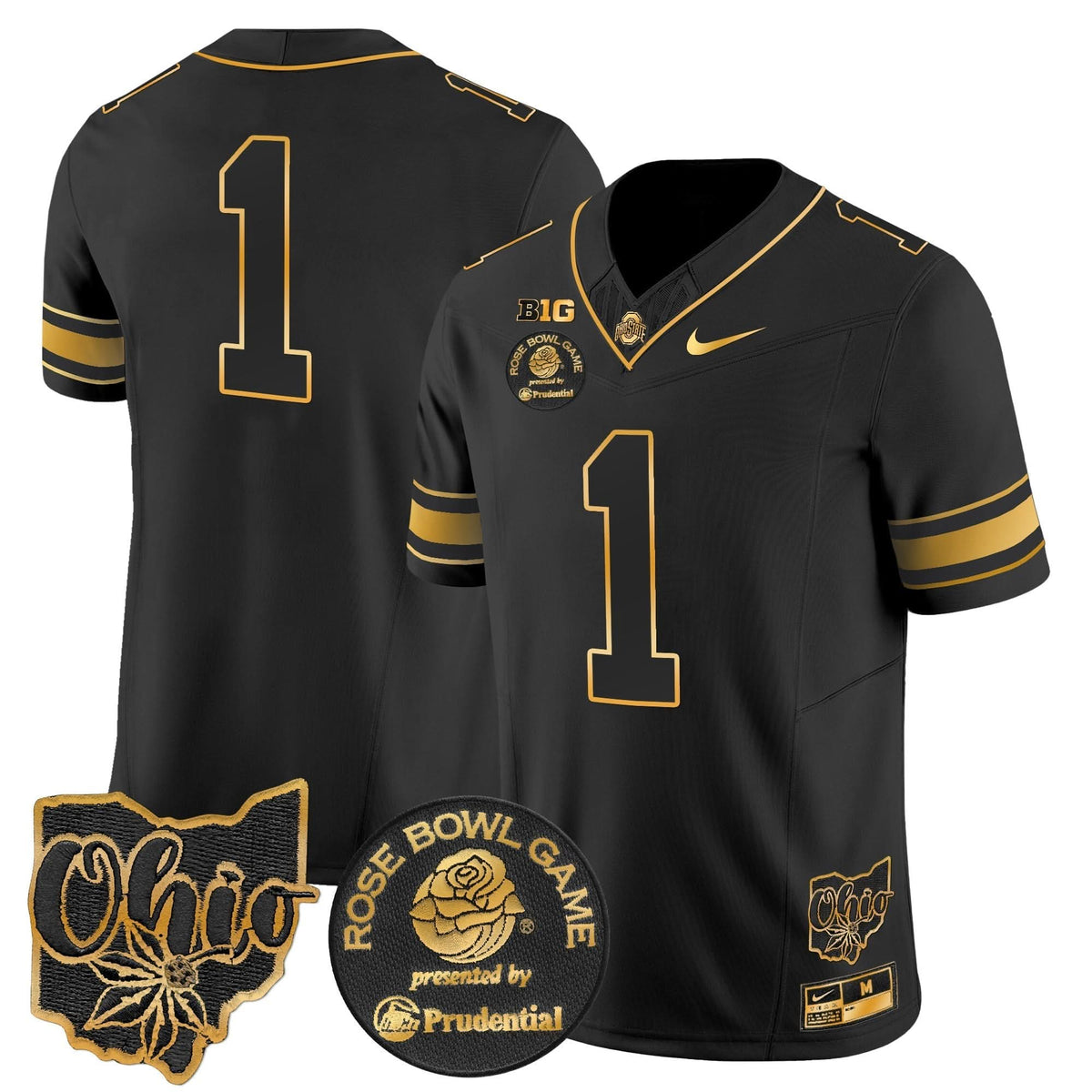 Ohio State Buckeyes Rose Bowl Gold Vapor Limited Jersey