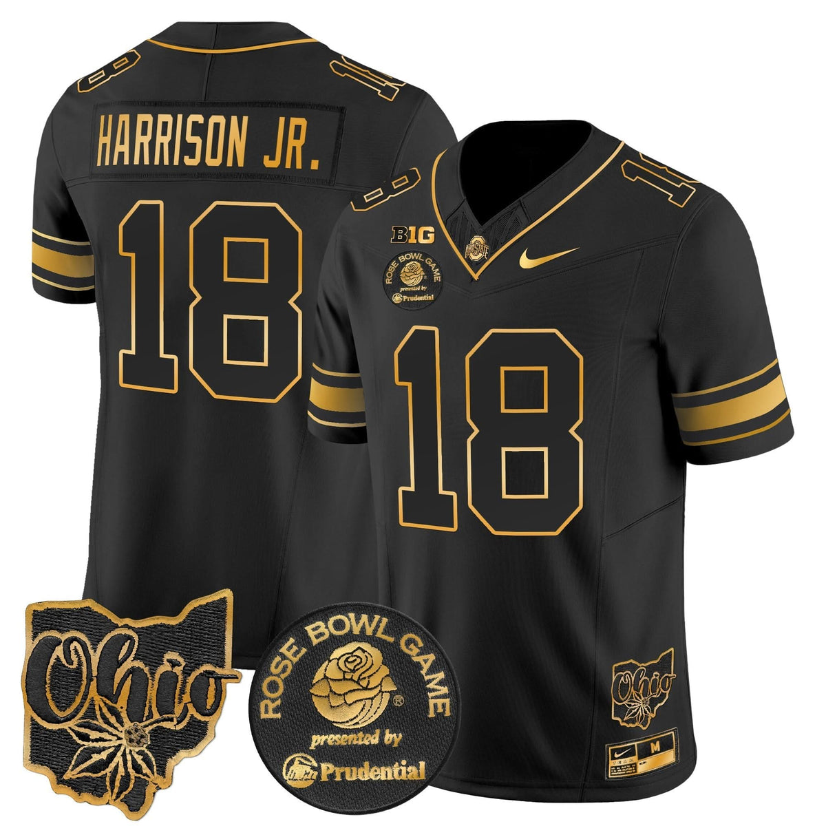 Ohio State Buckeyes Rose Bowl Gold Vapor Limited Jersey