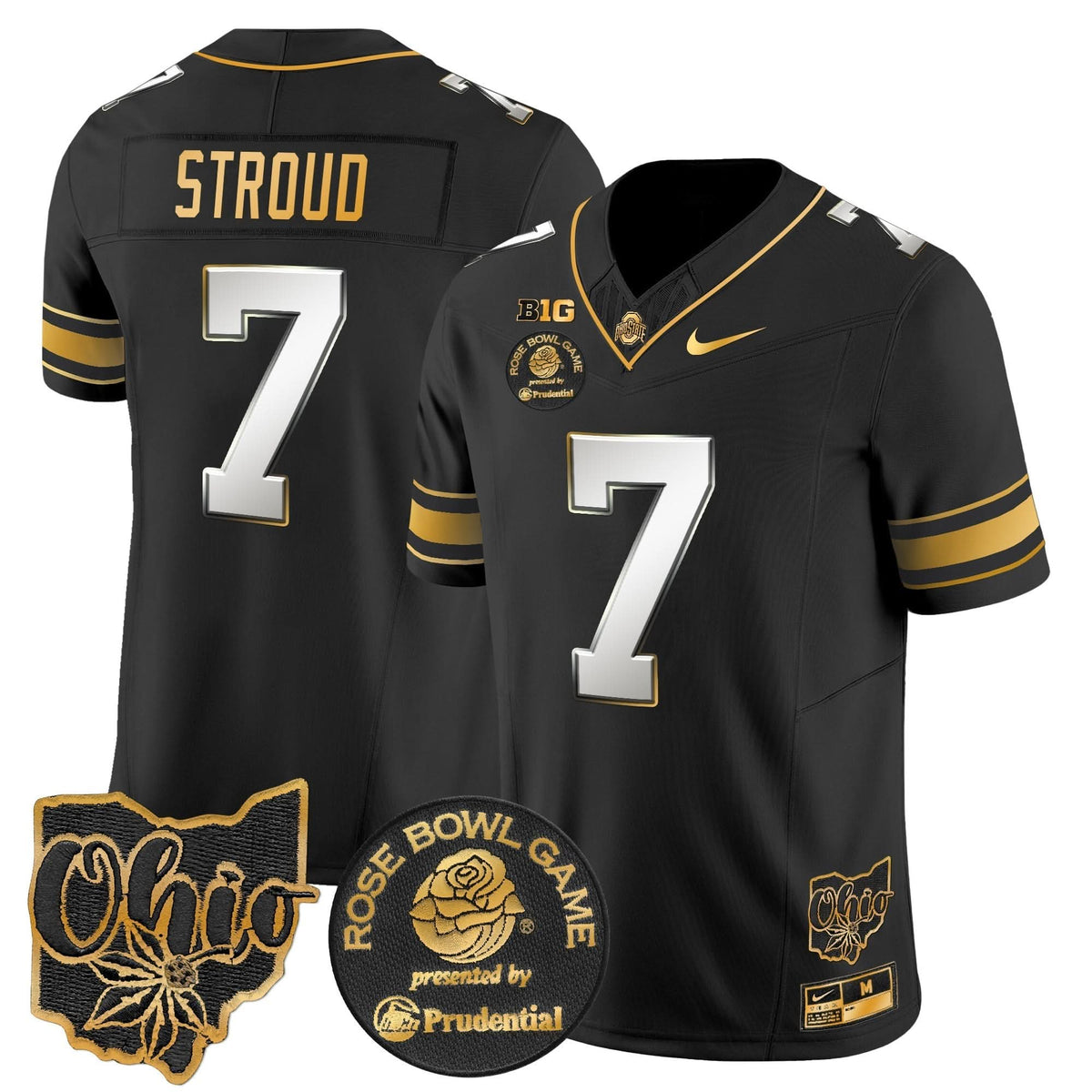 Ohio State Buckeyes Rose Bowl Gold Vapor Limited Jersey