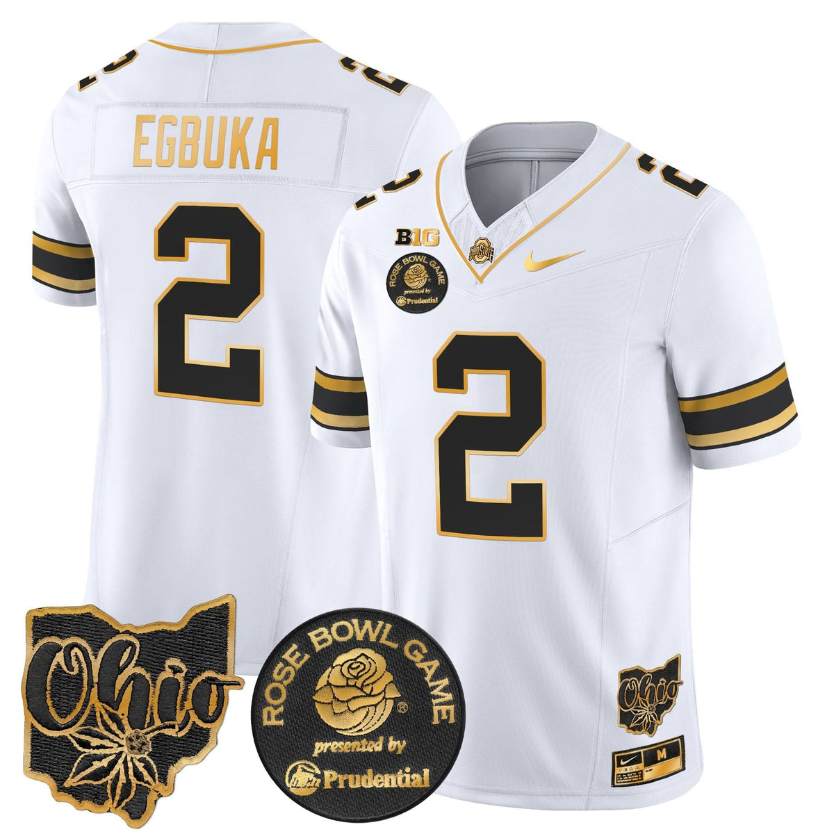 Ohio State Buckeyes Rose Bowl Gold Vapor Limited Jersey