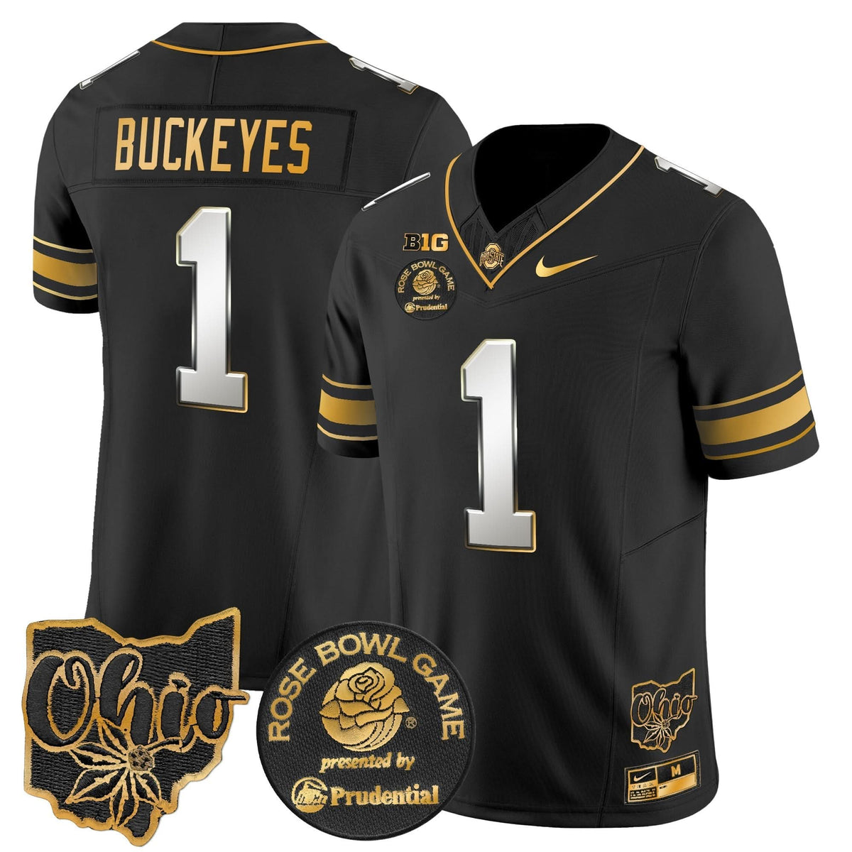 Ohio State Buckeyes Rose Bowl Gold Vapor Limited Jersey