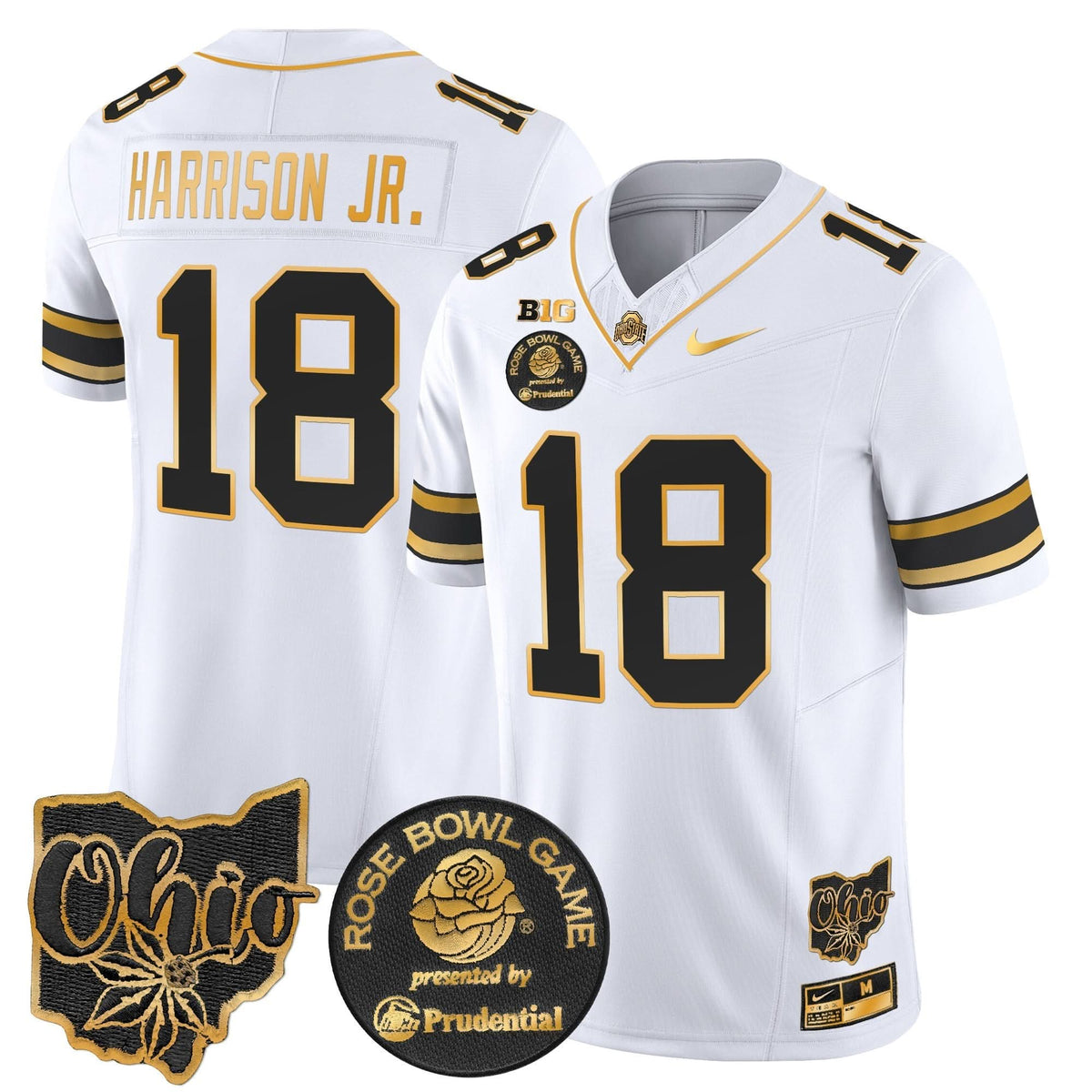 Ohio State Buckeyes Rose Bowl Gold Vapor Limited Jersey