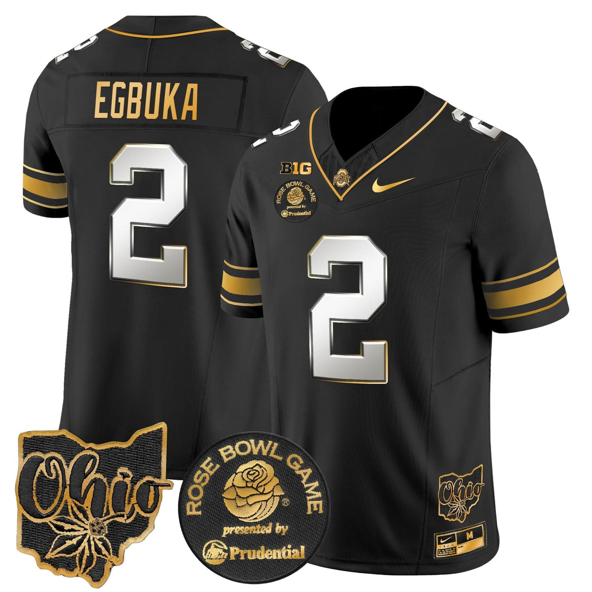 Ohio State Buckeyes Rose Bowl Gold Vapor Limited Jersey