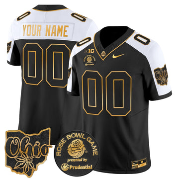 Ohio State Buckeyes Rose Bowl Gold Vapor Limited Custom Jersey