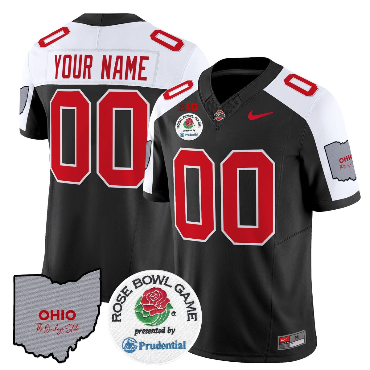 Ohio State Buckeyes Rose Bowl Vapor Limited Custom Jersey V2
