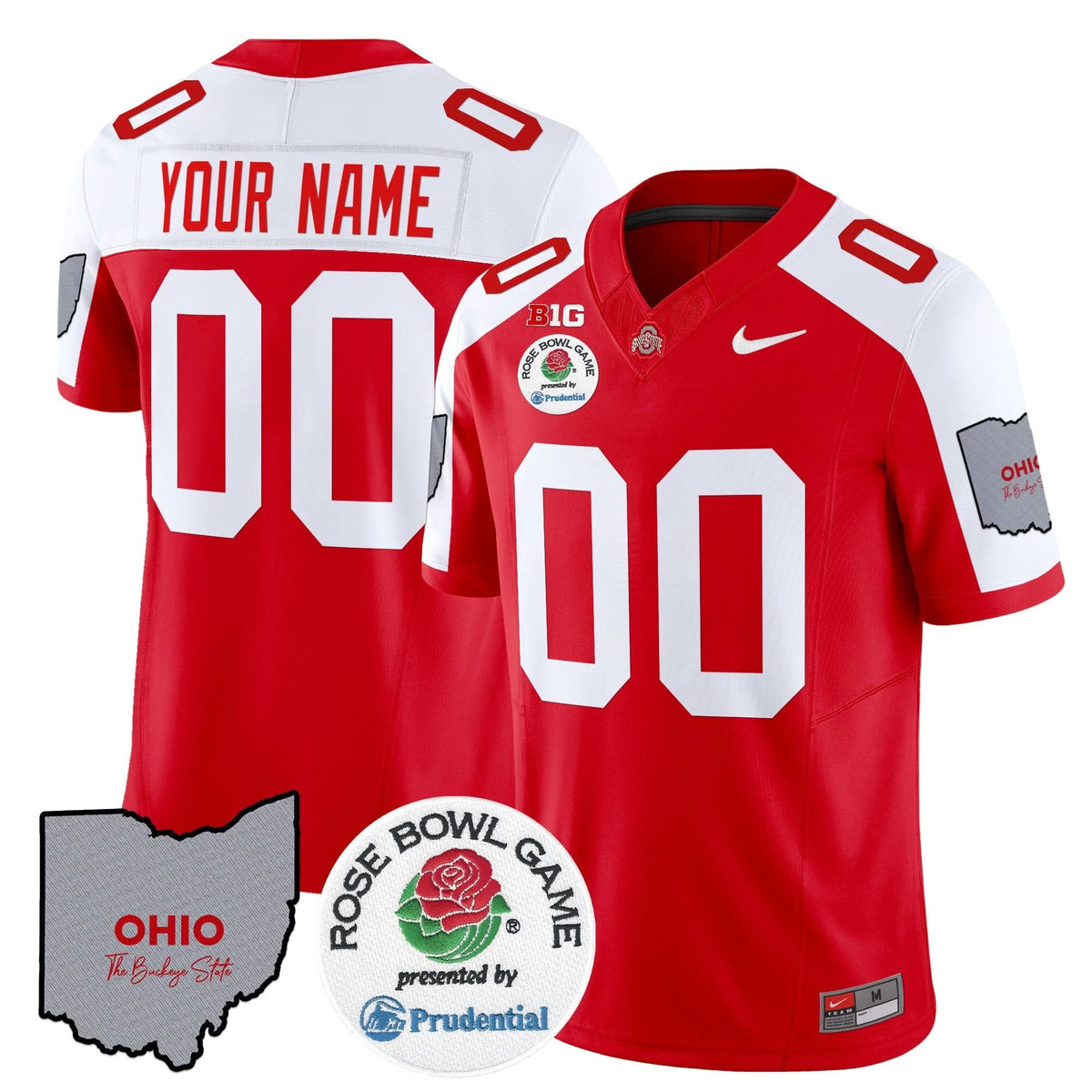Ohio State Buckeyes Rose Bowl Vapor Limited Custom Jersey V2