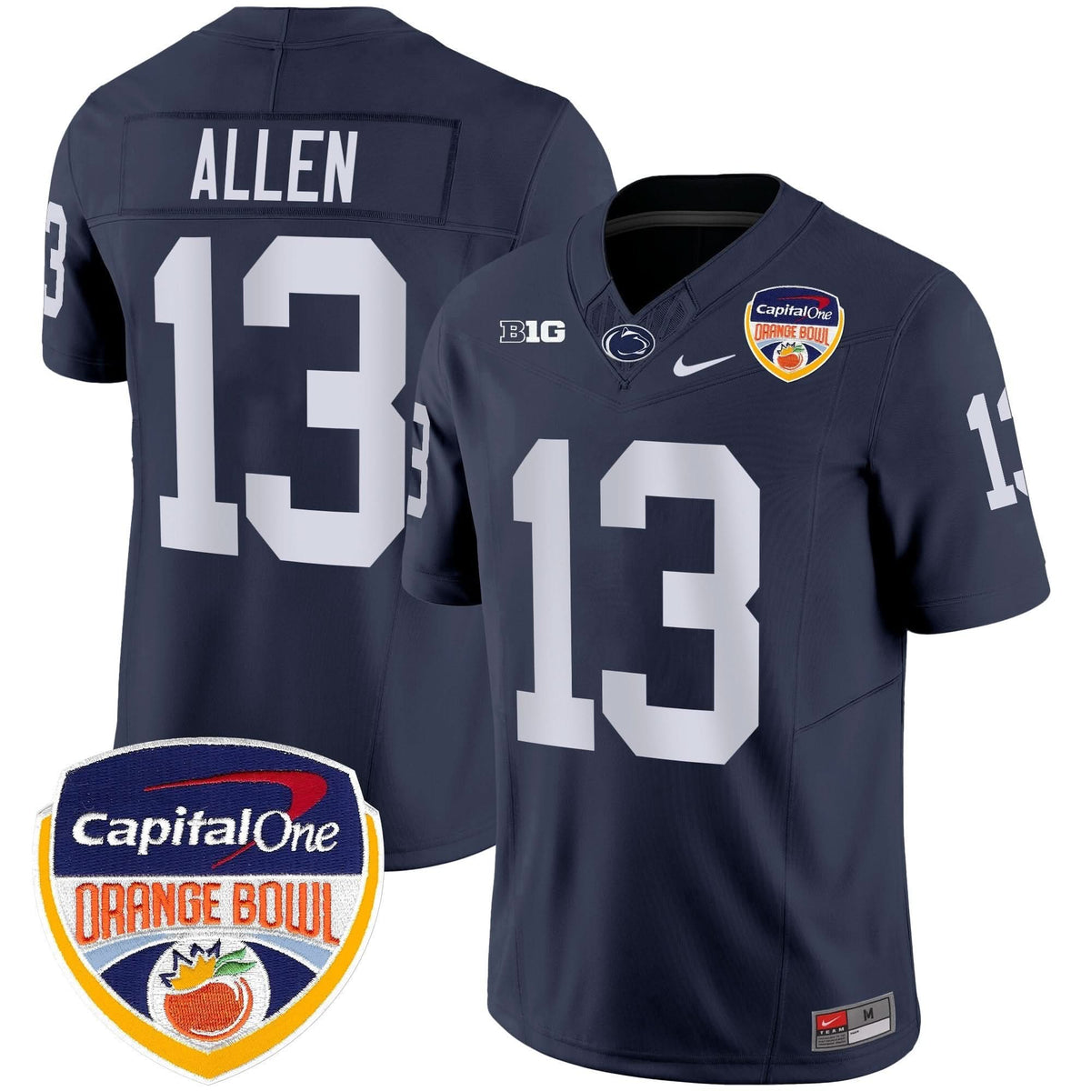 Penn State Nittany Lions Orange Bowl Patch Vapor Limited Jersey