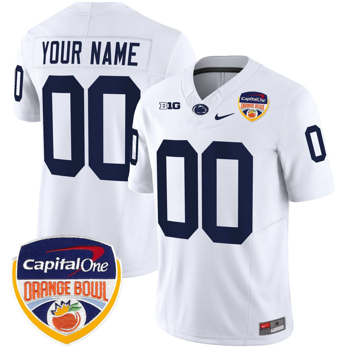 Penn State Nittany Lions Orange Bowl Patch Vapor Limited Custom Jersey