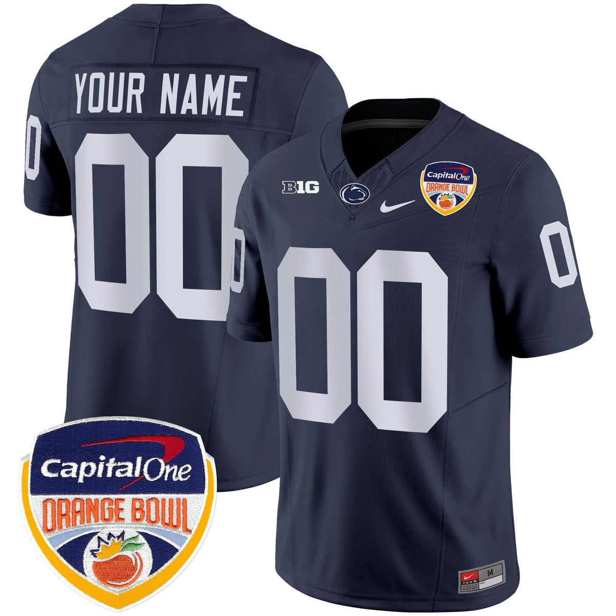 Penn State Nittany Lions Orange Bowl Patch Vapor Limited Custom Jersey