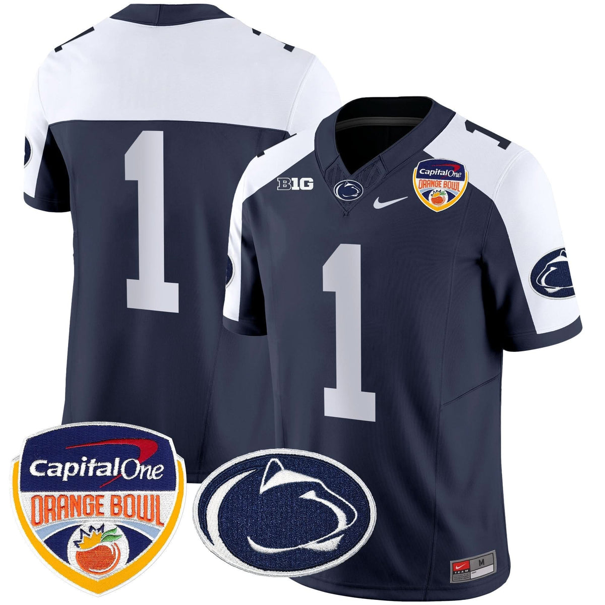 Penn State Nittany Lions Orange Bowl Patch Vapor Limited Jersey