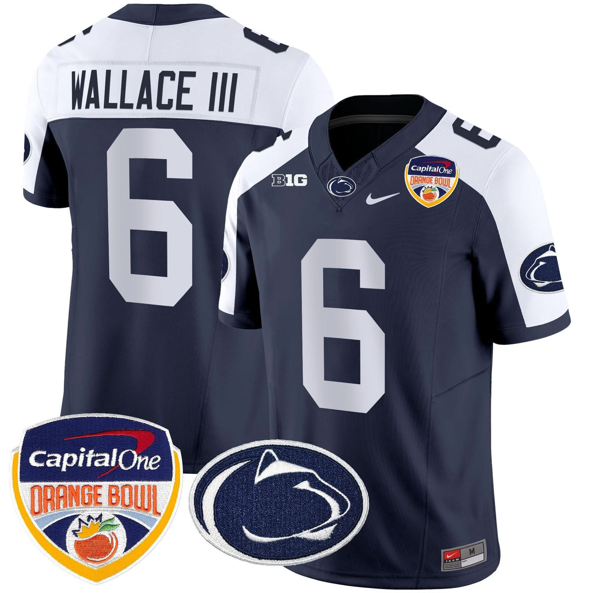 Penn State Nittany Lions Orange Bowl Patch Vapor Limited Jersey