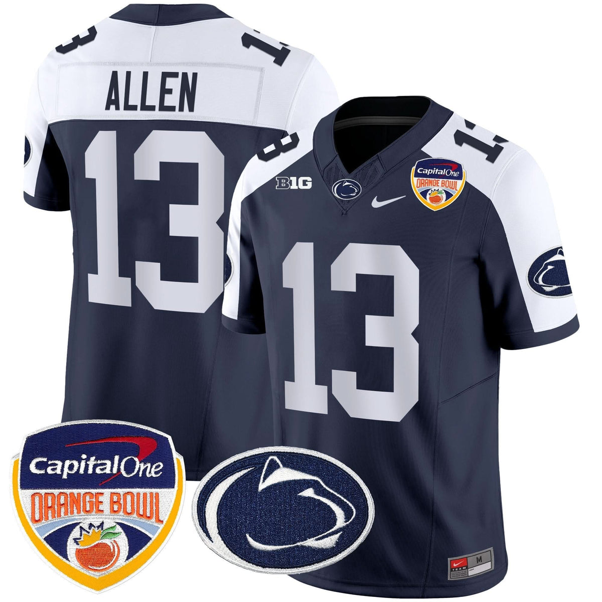 Penn State Nittany Lions Orange Bowl Patch Vapor Limited Jersey