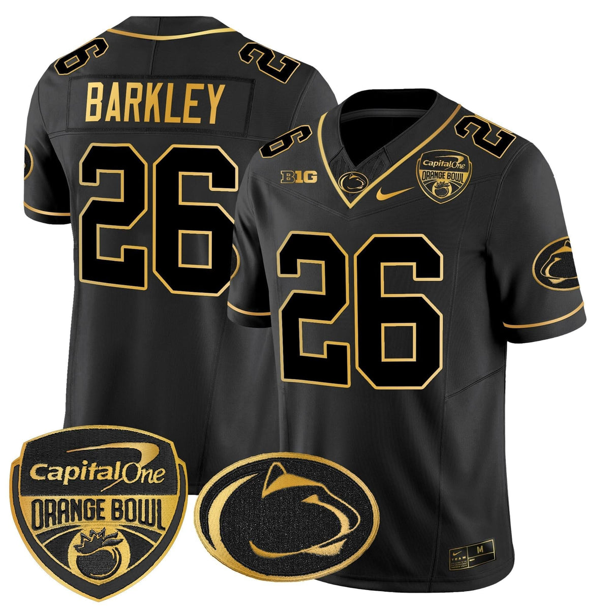 Penn State Nittany Lions Orange Bowl Patch Gold Vapor Limited Jersey