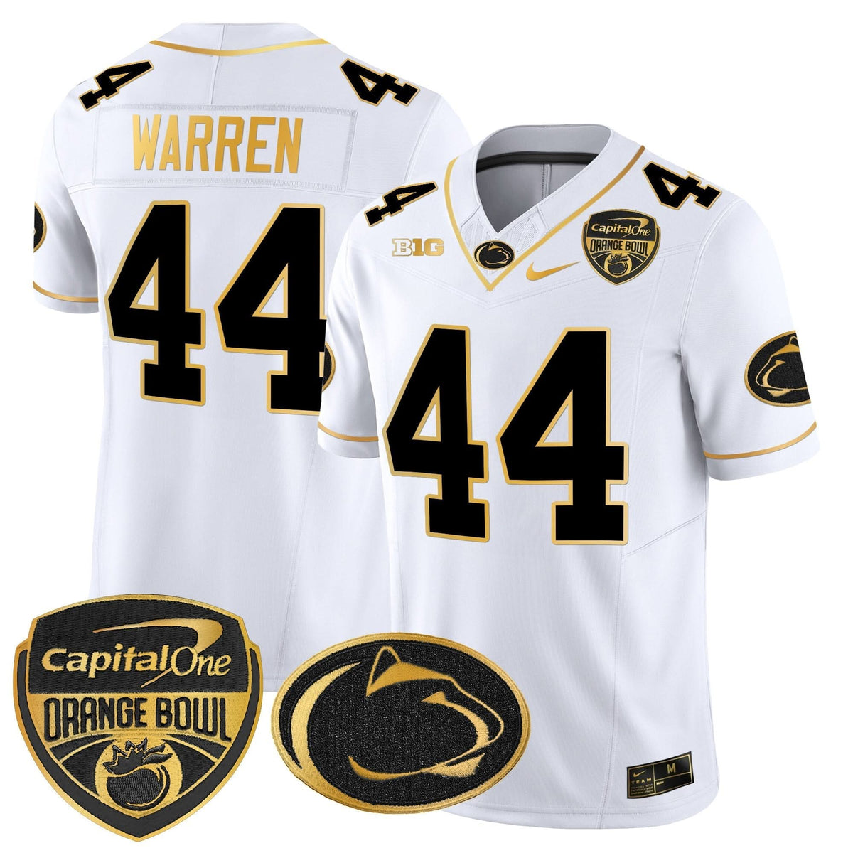Penn State Nittany Lions Orange Bowl Patch Gold Vapor Limited Jersey