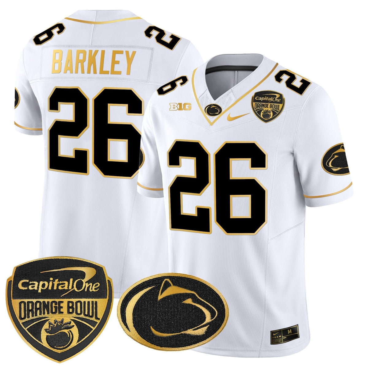 Penn State Nittany Lions Orange Bowl Patch Gold Vapor Limited Jersey