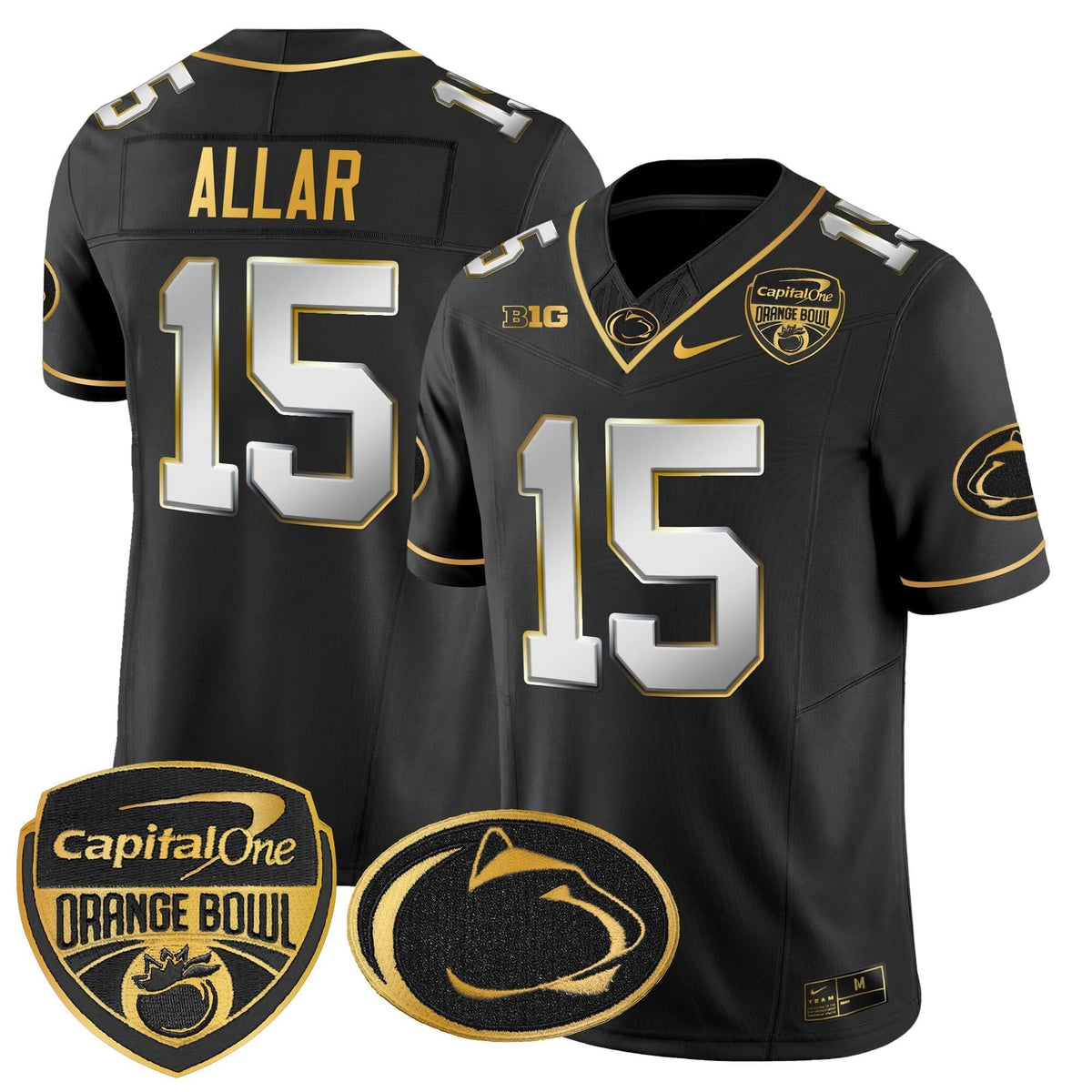 Penn State Nittany Lions Orange Bowl Patch Gold Vapor Limited Jersey