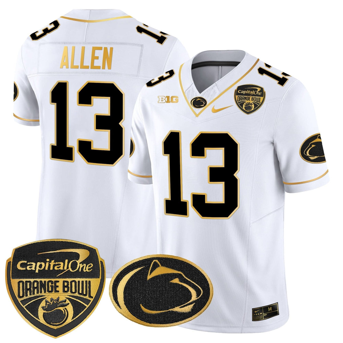 Penn State Nittany Lions Orange Bowl Patch Gold Vapor Limited Jersey