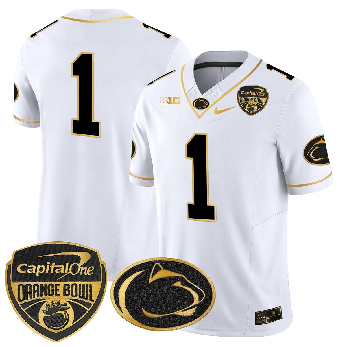 Penn State Nittany Lions Orange Bowl Patch Gold Vapor Limited Jersey